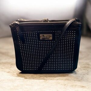Nine West Kiss Lock 3-Compartment Front Studded Crossbody Bag